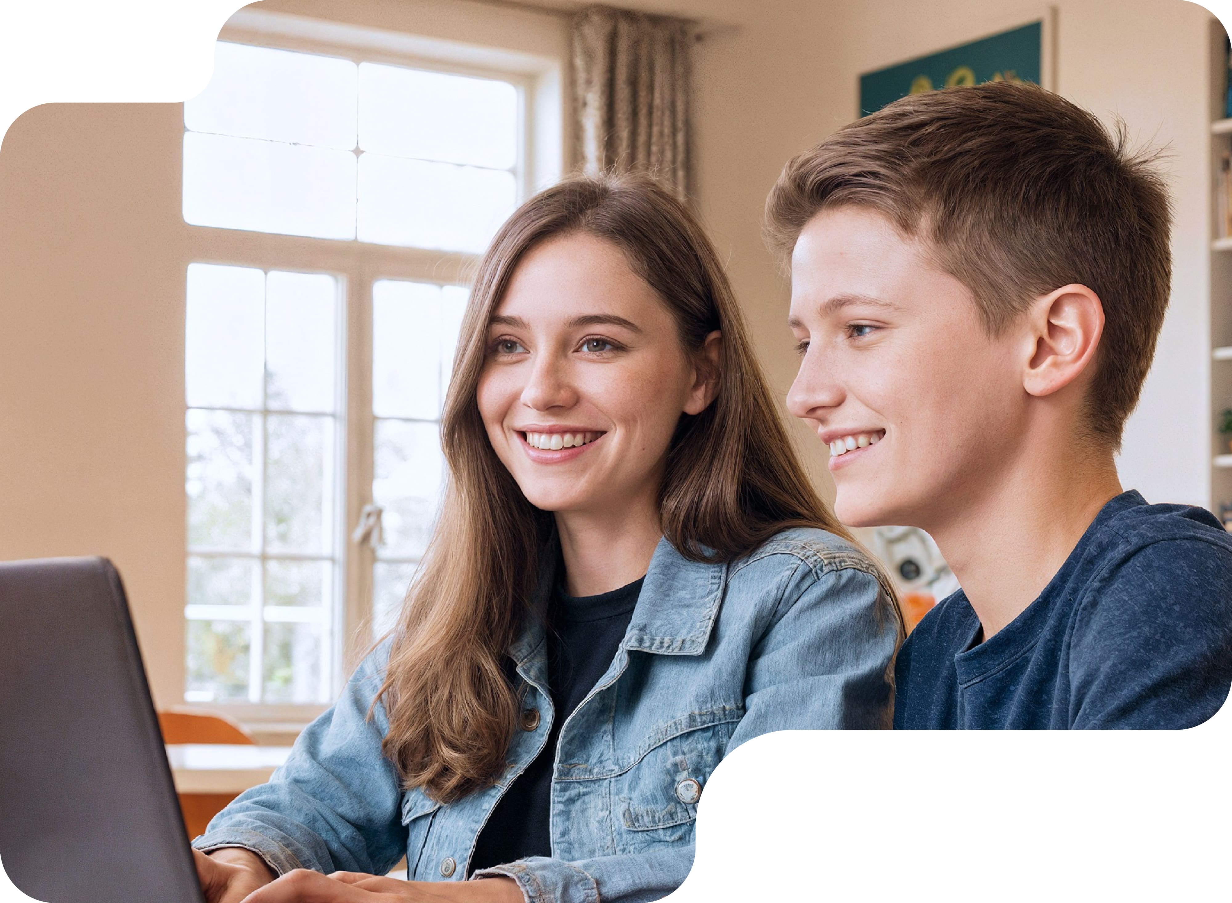 Парень учится